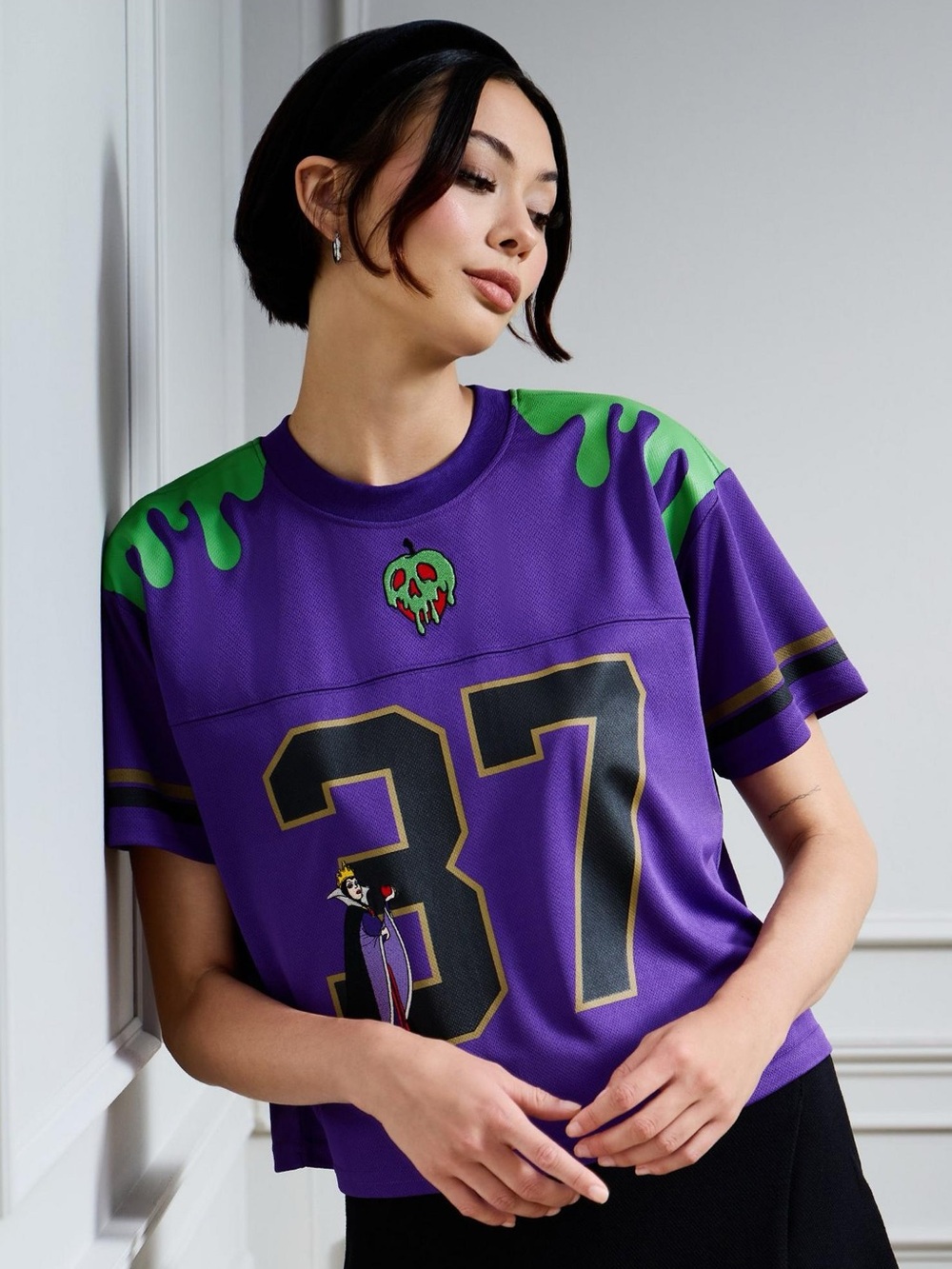 Disney Evil Queen Women's Cropped Football Jersey